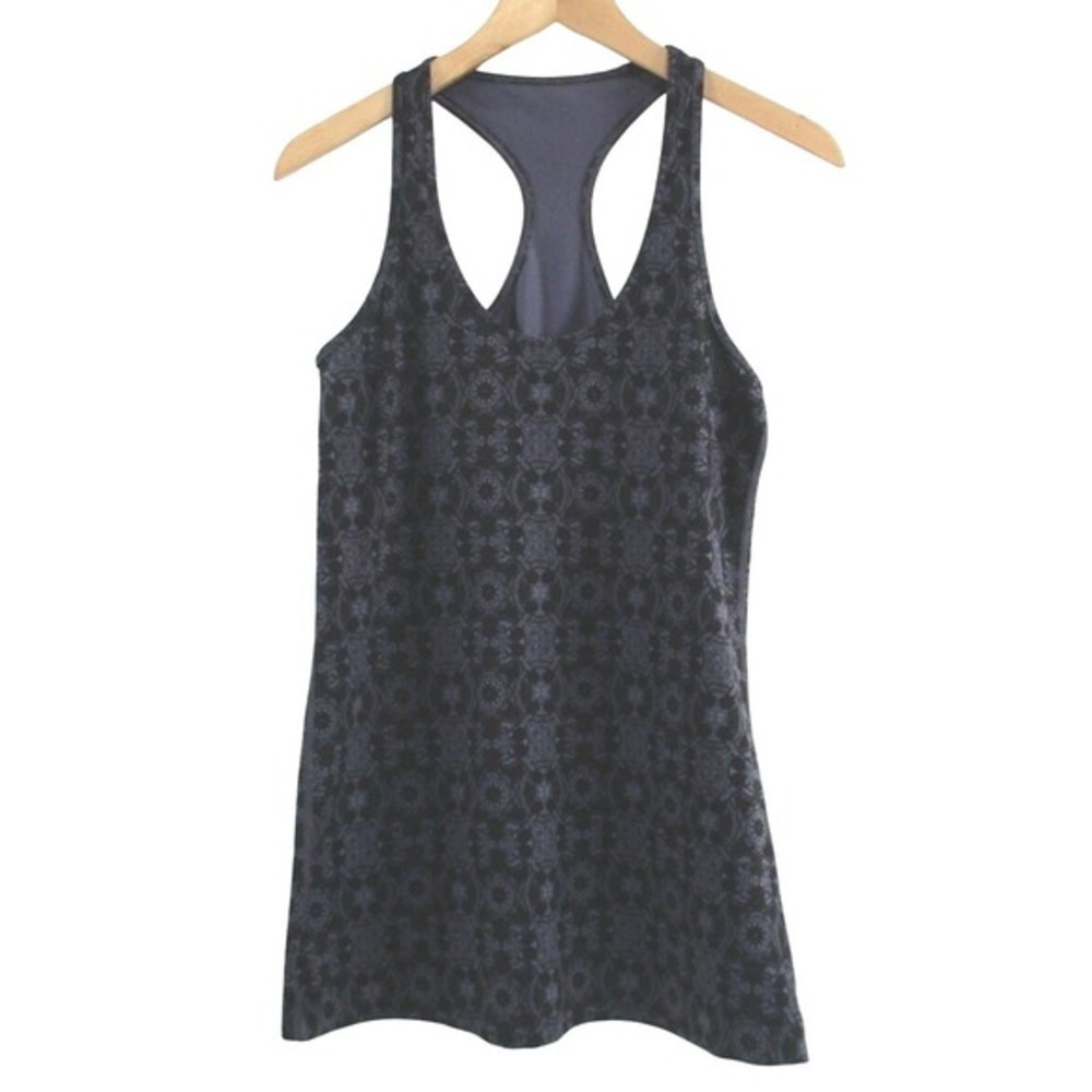 Lululemon Womens Cool Racerback Tank Top sz‎ 6 Mini Prisma Nightfall Black Grape
